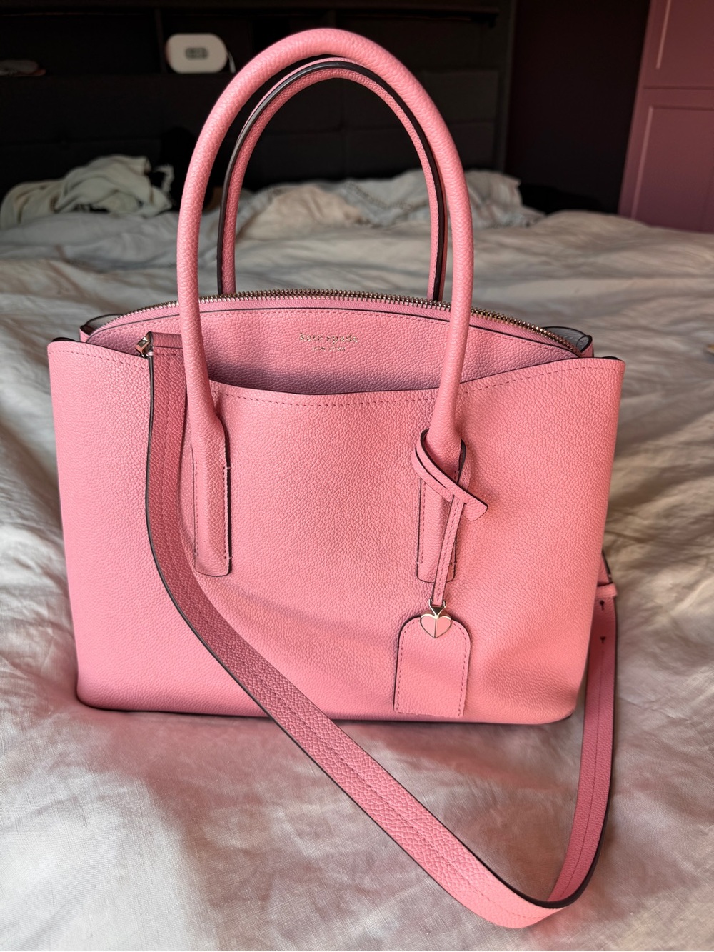 kate spade Pink Pebbled margaux Satchel - Picture 2 of 5